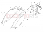 PIAGGIO Zip 50 4T 25 Km/h Rear cover - Splash guard