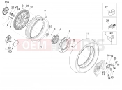 vespa 946 150 4Str / RED Rear wheel