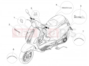 vespa Elettrica 45 Km/h Plates - Emblems
