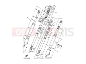 YAMAHA Jog Z YG 50 YG50Z JOG Z (3YK9) 1997 Front Fall Oak 2 (3YK4, 6, 7, 8, 9, A)