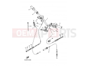 YAMAHA Jog 50 CY CY50H JOGPOCHE (3KJC) 1996 Steering handle. Cable