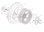 APRILIA SR 50 R Replica Rear wheel