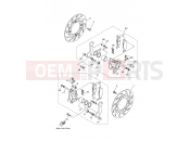 YAMAHA YFM 700 Grizzly YFM700FWAD YFM70GPXK GRIZZLY 700 EPS (B4FA) 2019 FRONT BRAKE CALIPER