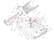 PIAGGIO Piaggio 1 Moped 25Km/h Central cover - Footrests
