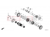 HONDA CRF1100D2N Africa Twin Adv Sports DCT 2022 E-17-10 TRANSMISSION  MAINSHAFT   DCT