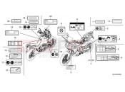 HONDA CRF1100D2N Africa Twin Adv Sports DCT 2022 F-49 CAUTION LABEL