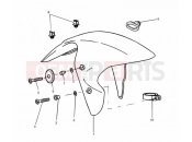 Triumph 1998 SPEED TRIPLE 885cc\955cc (EFI) > 141871 Front Mudguard US,CA,SG Only