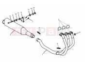 Triumph 1999 SPEED TRIPLE 885cc\955cc (EFI) > 141871 Exhaust System 885cc Engine
