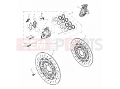 Triumph 2001 SPEED TRIPLE 885cc\955cc (EFI) > 141871 Front Brake Caliper & Discs