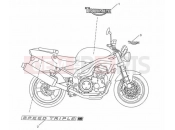 Triumph 2002 SPEED TRIPLE 141872 > 210444 Bodywork Decals