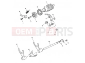 Triumph 2006 SPEED TRIPLE 210445 > 461331 Gear Selector Drum 340170