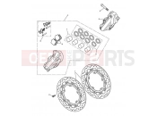 Triumph 2015 SPEED TRIPLE 461332 > 735437 Front Brake Caliper & Discs