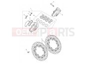 Triumph 2013 SPEED TRIPLE R > 735336 Front Brake Caliper & Discs