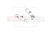 Triumph 2020 STREET TWIN Silencer Pair, Hom, Black