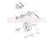 Triumph 2014 DAYTONA 675 from VIN 564948 Rear Wheel & Final Drive