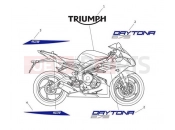 Triumph 2014 DAYTONA 675 from VIN 564948 Decals 657157