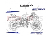 Triumph 2014 DAYTONA 675 from VIN 564948 Decals 657136