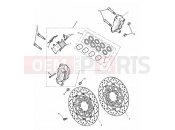 Triumph 2014 DAYTONA 675 from VIN 564948 Front Brake Caliper & Discs