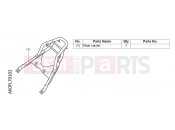 HONDA Z125 MONKEY (Z125MAN) 2022 L70-21-12 KIT,RR CARRIER