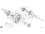HONDA Z125 MONKEY (Z125MAN) 2022 F-19-40 REAR WHEEL
