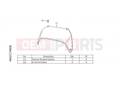 HONDA NT1100 DCT (NT1100DN) 2022 L74-22-06 KIT,PANEL TOP BOX PAINT  NHC64M