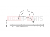 HONDA NT1100 DCT (NT1100DN) 2022 L83-22-04 PANEL TOP BOX AL