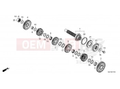 HONDA NT1100 DCT (NT1100DN) 2022 E-17-20 TRANSMISSION  COUNTERSHAFT   NT1100D