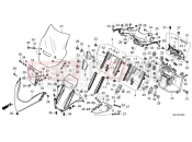 HONDA NT1100 DCT (NT1100DN) 2022 F-43 UPPER COWL & WINDSCREEN