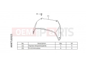 HONDA NT1100 DCT (NT1100DN) 2022 L82-22-05 PANEL TOP BOX NHB01 GRAPHITE BLACK