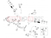 KTM 390 ADVENTURE, white - B.D. (F5375U5) [US] 2021 HANDLEBAR, CONTROLS