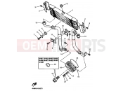 YAMAHA XJR 400 XJR400R2 (4HM5) 1996 oil cooler