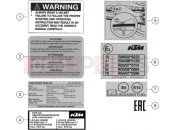 KTM 1290 SUPER DUKE GT, orange (F9903VF) [EU] 2022 TECHNIC INFORMATION STICKER