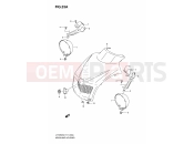 SUZUKI LT-F250 K6 (2006) (E17) HEADLAMP HOUSING (MODEL K6 E4)