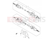 SUZUKI LT-F400F K7 (2007) (P3/P28) FRONT DRIVE SHAFT (MODEL K5/K6/K7)