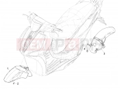 PIAGGIO Liberty 150 E5 Wheel huosing - Mudguard