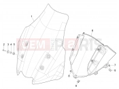 PIAGGIO MP3 530 HPE RST Exclusive Windshield - Glass