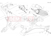 DUCATI 2022 Scrambler Desert Sled Fasthouse REAR SHOCK ABSORBER [MOD:SCR800FH]