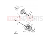 YAMAHA YFM 350 Wolverine YFM350FW-X YFM35FXG WOLVERINE 350 4KB2 1995 REAR WHEEL