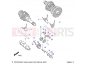 INDIAN 2021 CHALLENGER STANDARD (R03) (N21LCBRR) DRIVE TRAIN » DRIVE TRAIN, SHIFT FORKS and DRUM - ALL OPTIONS (200681C)