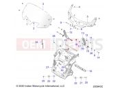 INDIAN CHIEFTAIN STANDARD 111 (R01) (N21TCBAA) BODY » BODY, FAIRING ASM, WINDSHIELD MOUNT - ALL OPTIONS (200943C)