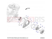 INDIAN 2022 CHALLENGER LIMITED (R02) (N22LCARR) ENGINE | ENGINE, STATOR, FLYWHEEL, and RH SIDE COVERS - N22LCARR ALL OPTIONS (200693C)