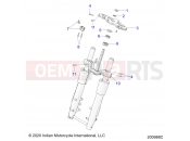 INDIAN 2022 CHIEFTAIN STANDARD 116 (R02) (N22TCBBB) STEERING » STEERING, UPPER AND LOWER CLAMPS - ALL OPTIONS (200988C)