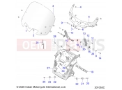 INDIAN 2022 ROADMASTER PREMIUM (R02) (N22TKABB) BODY » BODY, FAIRING ASM, WINDSHIELD MOUNT - ALL OPTIONS (201053C)
