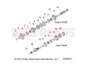 INDIAN 2020 CHIEFTAIN ELITE (R05) (N20TCEBB) DRIVE TRAIN » DRIVE TRAIN, INPUT/OUTPUT SHAFT ASM. - ALL OPTIONS (200381C)