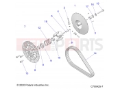 Polaris 2021 BRUTUS PRO XD 4000D (R02) (D21BEPD4B4) DRIVE TRAIN | DRIVE TRAIN, CLUTCH, DRIVEN - D21BEPD4B4 (C700425-7)
