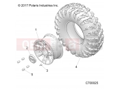 Polaris 2021 RANGER RANGER XP 1000 BIG GAME EVAP (R02) - R21RRJ99A9/B9 WHEELS | WHEELS, FRONT - R21RRJ99A9/B9 (C700025)