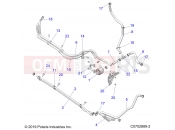 Polaris 2021 RZR RZR PRO XP SPORT ROCKFORD LE (R03) - Z21RAF92AH/BH ENGINE | ENGINE, COOLING ROUTING MANIFOLD - Z21RAF92AH/BH (C0702889-2)