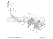 Polaris 2021 RZR RZR PRO XP SPORT ROCKFORD LE (R03) - Z21RAF92AH/BH ENGINE | ENGINE, COOLING, RADIATOR - Z21RAF92AH/BH (C0702889-3)