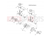 Polaris 2021 SNOWMOBILE 550 VOYAGEUR 155 ES/INTL ES (R02) - S21CFF5BSL/BEL ENGINE | ENGINE, PISTON and CRANKSHAFT - S21CFF5BSL/BEL (4997239723C12)
