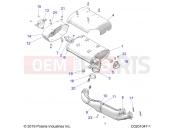 Polaris 2022 ATV SCRAMBLER XP 1000 S 55 (R02) (A22SGE95AN) ENGINE | ENGINE, EXHAUST - A22SGE95AN (C0201047-1)